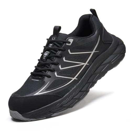 Netanac Men's Lightweight Steel Toe Shoes, Industrial Safety Work Sneaker - Image 1