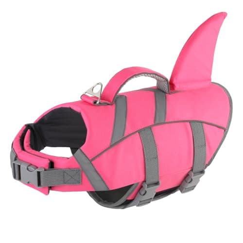 Doglay Dog Life Jacket Shark, Dog Life Vest for Swimming and Boating, High Visibility & High Flotation Swimming Vest with Rescue Handle, Adjustable Puppy Lifesaver for Small Medium Large Dogs - Image 1
