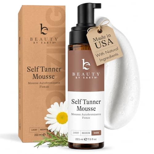 Self Tanner Mousse - USA Made with Natural & Organic Ingredients, Self Tanning Mousse Foam for Ultra Dark Fake Tan, Non Toxic Sunless Tanner for Darkest Streak Free Finish & Natural Looking Tan - Image 1