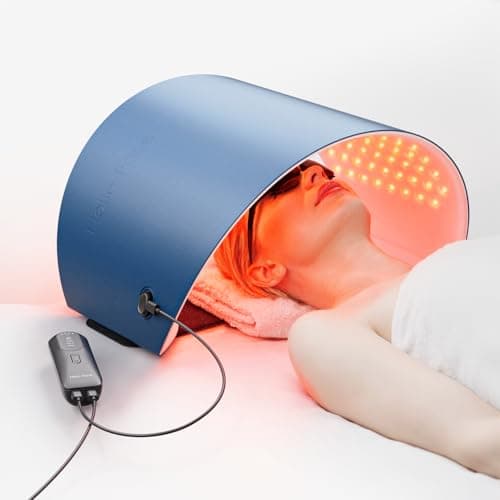Hello Face FDA Cleared Red Light Therapy for Face and Neck, 4 Modes LED Mask Light Therapy, Blue Infrared Red Light Therapy Mask for Wrinkles and Acne, PDT Photons Facial Skin Care Device - Image 1