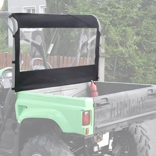 RKV86 UTV Rear Windshield Back Window Soft Rear Windshield Waterproof for Rhino 450 660 700 Massimo MSU500 700 Coleman-Hisun 500/2011 Polaris Ranger 500 Midsize/ Kymvo UXV500 - Image 1