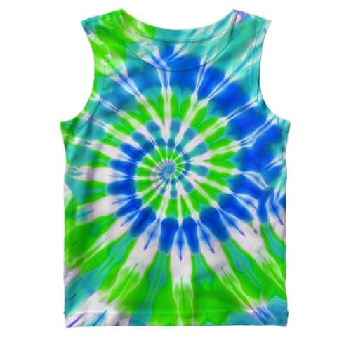 Kids Tie Dye Tank Tops Boys Girls Sleeveless Shirt Toddler Boys Tank Tops Rainbow Tie Dye Shirt Summer Casual Outfits - Image 1