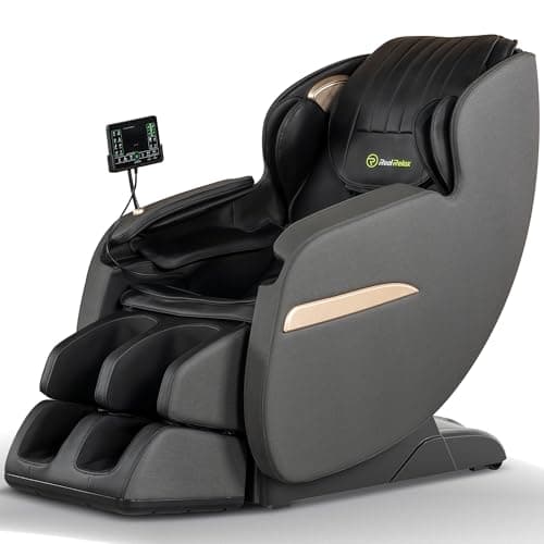 Real Relax 2026 Upgraded 2D SL-Track Massage Chair,Recliner Full Body Zero Gravity with 8 Auto Modes and Upgraded LCD Screen,Added Voice Broadcast,Headrest Cushion,Child Lock and Pause Button,Black - Image 1