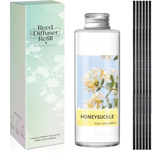 SCENTORINI Reed Diffuser Oil Refill, Honeysuckle Diffuser Oil 6.76 Fl Oz, Natural Scented Essential Oil Refill Long Lasting Summer Home Fragrance for Room Spa Aromatherapy Bathroom Home Decor