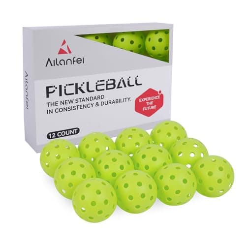 AILANFEI ALANFEI 12-Pack Premium Pickleball Balls -Compliant USAP Approved, 40 Holes Outdoor/Indoor Pickle Balls, Perfectly Balanced, High Bounce True Flight, Pickle Ball for Tournament Play - Image 1