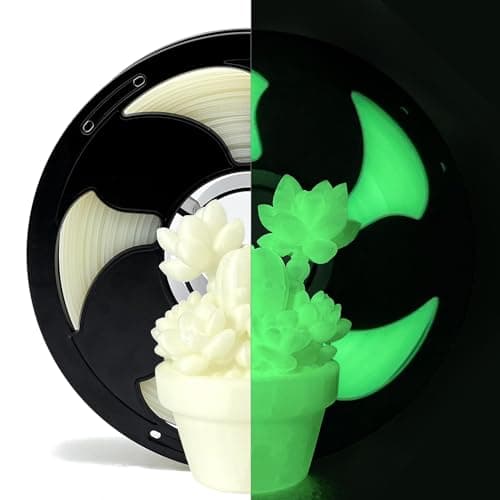 Glow Green in the Dark 1.75mm PLA Filament, Luminous Green Bright 3D Printer Filament, 1kg (2.2lbs) Spool 3D Printing PLA Filament Rod Fit Most FDM Printer - Image 1