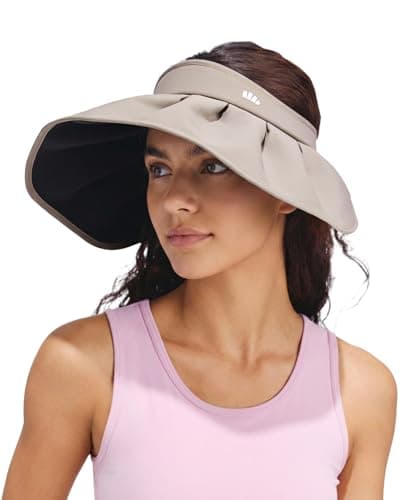 BENEUNDER Sheel Sun Hats for Women Wide Brim Foldable UV Protection UPF50+ Visors for Outdoor Travel Vacation Gray - Image 1