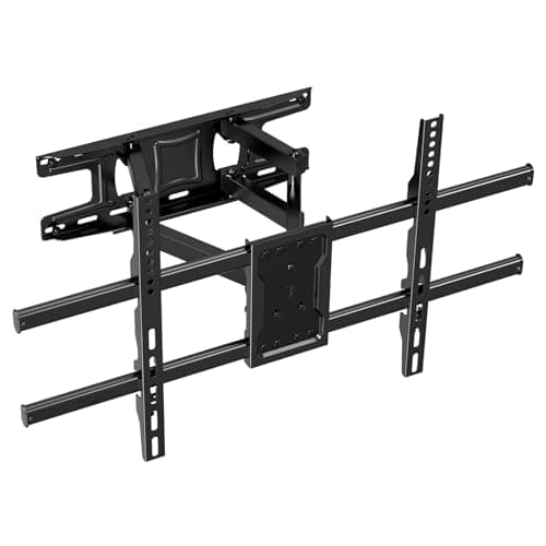 C-MOUNTS Full Motion TV Wall Mount Bracket Dual Articulating Arms Swivels Tilts Rotation for Most 37-75 Inch Flat Curved TVs,Holds up to 110lbs, Max VESA 600x400mm,Fits up to 16" Studs - Image 1