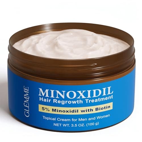 5% Minoxidil Hair Growth Cream for Men & Women - Biotin & Caffeine Scalp Cream Hair Regrowth Treatment for Thinning & Hair Loss, Non-Greasy, 3.5oz - Image 1