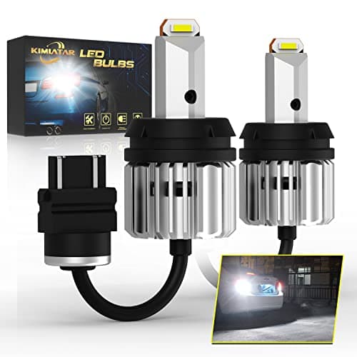 KIMLATAR 3157 LED Bulbs for Back Up Reverse Lights, CANBUS Error Free, CSP 6-SMD 300% Upgraded 6500K High Brightness 3156 LED Reverse Light Bulbs(Pack of 2)