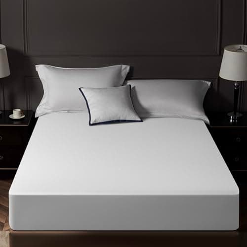 Full Mattress Protector Tencel Luxury 100% Waterproof Mattress Protector,Silky Soft & Breathable,Cooling Mattress Pad Cover Fitted 18" Deep Pocket Noiseless,54"x75" - Image 1