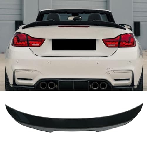 KHK F33 Rear Spoiler, Gloss Black Rear Trunk Spoiler Wings, ABS Material PSM Style Rear Spoiler Wing Lid Fits for 2014-2020 BMW 4-Series F33 F83 M4 430i 440i 428i 435i 2 Door Convertible - Image 1