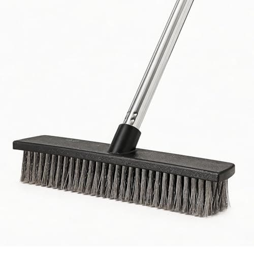Eyliden Push Broom, 11.5-inch, Heavy Duty Moss Wire Scrub Brush