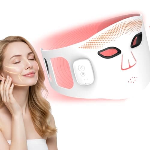 Red Light Therapy Mask for Face, Cordless LED Face Mask Light Therapy with Near-Infrared Red Light (NIR), 336 LED Chips, 4 Light Modes, Rechargeable and Ergonomic Design for Home & Travel - Image 1