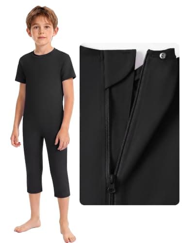 Recorah Adaptive Anti-Strip Jumpsuit for Autism Kids Enhanced Tear-Resistant Fabric Reinforced Stitching Secure Back Zipper - Image 1