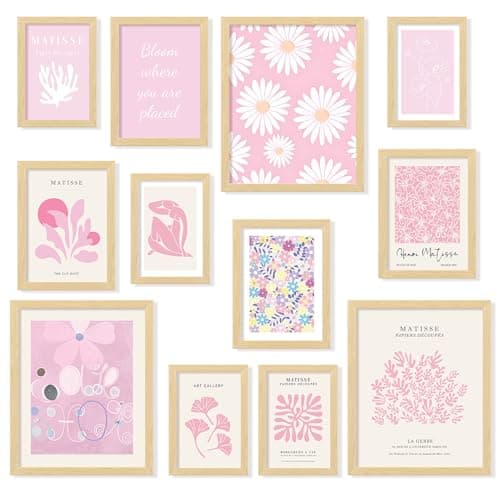 97 Decor Pink Wall Decor Aesthetic Pictures - Matisse Wall Art Pink Posters for Room Aesthetic, Abstract Danish Pastel Prins, Light Pink Dorm Wall Decor for College Girls Bedroom (8x10 Unframed) - Image 1