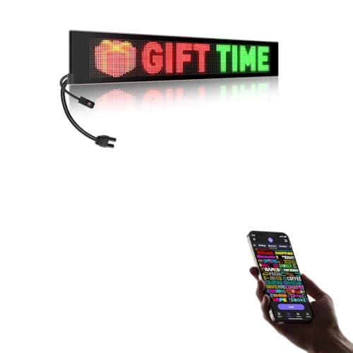 Large Programmable P5 Resolution LED Sign, Indoor Window LED Signs, Bluetooth App, for Business Bars Gaming Rooms Restaurants Festivals - Image 1