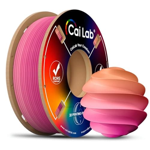 250g Matte PLA Filament 1.75mm Tri Color Changing, Professional High Rigidity 3D Printer Filament, Dimensional Accuracy +/- 0.02mm, Low Odor, Premium Matte Finish for Professional Prototypes - Image 1