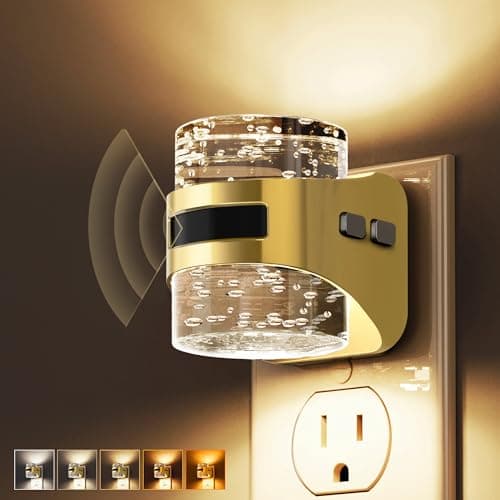 L LOHAS LED Motion Sensor Night Light,5CCT Color Temperature Change Night-Light,Dimmable Night Lights Plug into Wall, Acrylic Bubble Nightlight with Dusk to Dawn Sensor for Bathroom Hallway - Image 1