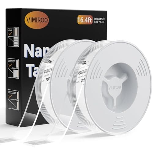 vimiroo 2 Pack Double Sided Tape Heavy Duty, Extra Large 16.4FT Nano Double Sided Mounting Tape, Transparent Strong Removable Adhesive Picture Hanging Strips, Wall Tape Sticky Poster Carpet Decor - Image 1