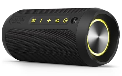 EDUPLINK Bluetooth Speaker, IPX7 Waterproof Portable Wireless Speaker with 20W Stereo Sound and Deep Bass, 20H Playtime, TWS Pairing, TF Card Slot, Black - Image 1