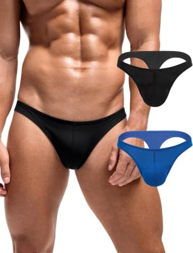 Men's Thong G-String Underwear Soft Stretch Brief Bulge Pouch Underwear
