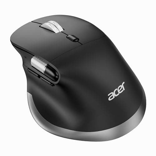 Acer Ergonomic Mouse Wireless Rechargeable with Side Scroll (BT5.2+2.4GHz), Bluetooth Computer Mouse for Laptop, Medium to Large Sized Hands, Office USB Mice, 8 Buttons, 4800 DPI for PC, MacBook Neo - Image 1