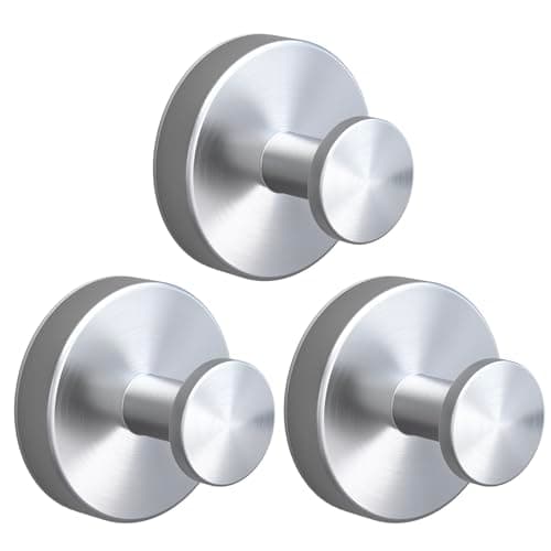 Genfest 2026 Suction Cup Hooks for Hanging, Shower, No-Drill Removable Heavy Duty Suction Cup Hooks for Towel, Shower, Home Storage, Window, Hanging, Bathroom, Kitchen, Glass Door - 3, Silver - Image 1