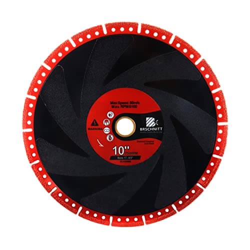 Metal Cutting Diamond Blade 10"- BRSCHNITT 250mm All-Purpose Diamond Saw Blade for Rebar Sheet Metal Angle Iron Stainless Steel Concrete. - Image 1