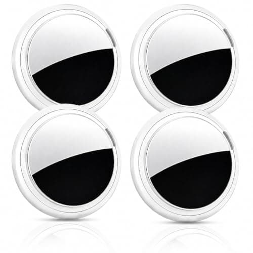 ZOOBELIO Air Tracker Tags 4 Pack - Bluetooth Wallet Tracker, Keys Finder Work with Apple Find My (iOS Only), Smart Item Locator Tags for Luggage, Backpack, Phone (Black) - Image 1