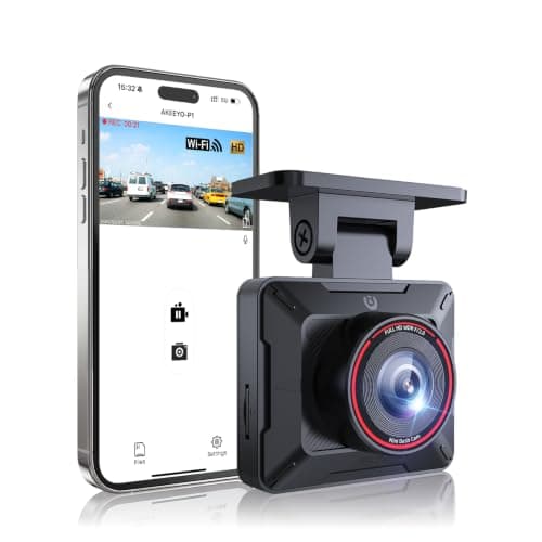 AKEEYO P1 Mini Dash Cam – Super Compact Front Dash Camera for Cars, 1080P Full HD, Easy App Control, Clear Night Vision, Loop Recording & 24H Parking Mode, G-Sensor, No Card Included - Image 1