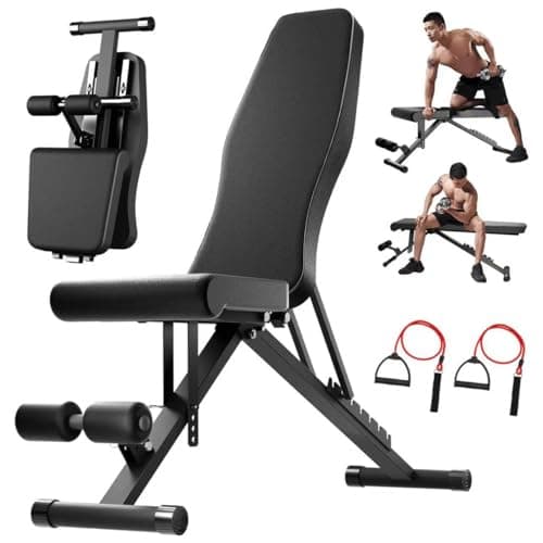 Heavy Duty 1000LBS Adjustable Weight Bench, 14-In-1 Multi-Functional Incline Decline Flat Bench Press, Foldable Full Body Dumbbell Workout Bench for Home Gym Weight Training, Sit Ups, Space-Saving Fitness Equipment - Image 1