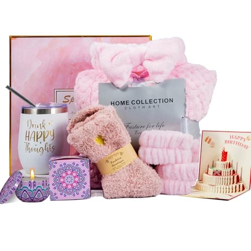 Happy Birthday Gifts for Women Friendship Self Care Gift for Women Birthday Christmas Gift Baskets for Womens Spa Gifts for Mom Wife Girlfriend Sister Grandma, Thank You, Get Well, Self Care Package - Image 1