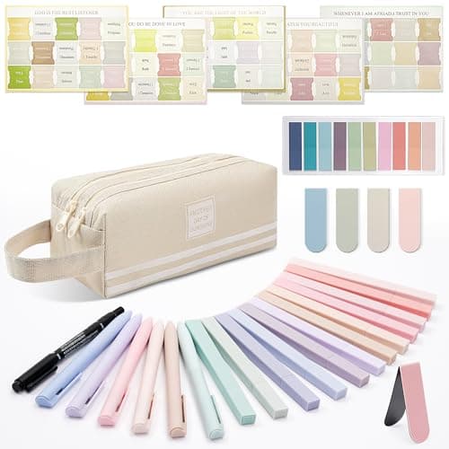 Vienrose Bible Journaling Kit with No Bleed Highlighters & Pens, 75 Tabs, Study Supplies & Gifts for Women - Image 1