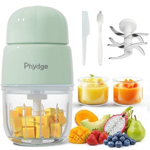 Phydge Baby Food Maker, Green Baby Food Blender, 10oz Baby Food Puree Maker, Food Processor for Baby Foods Fruit Vegetable Meat, 10-Second Quick Soft Food Prep for Baby - Image 1