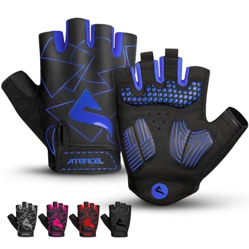 ATERCEL Cycling Gloves, Bike Gloves for Men Women, Bicycle Gloves for Cycling, Workout, Gym, Training, Weight Lifting Outdoor, Dirt Bike, Mountain Bike, and Riding (Blue, Small) - Image 1