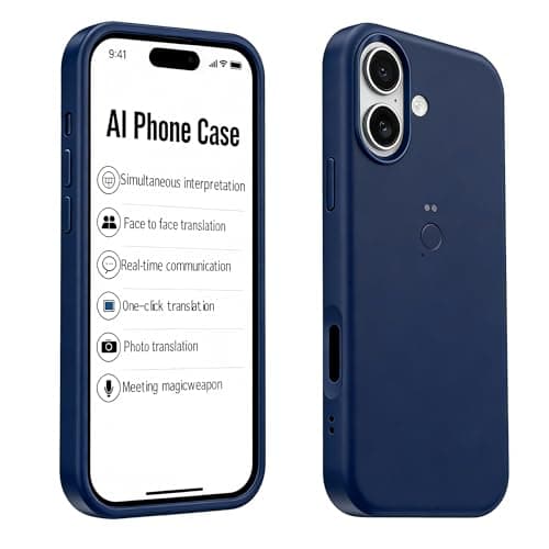 Stillknot Voice Recorder for iPhone 17 Phone Case, AI Meeting Recorder & Voice Recorder Device, 136 Languages Translator, Photo Translation, Magnetic Charging, Shockproof Protective Case (Blue) - Image 1