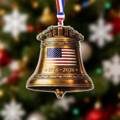 250 Anniversary USA Ornament, United States 250 Years American Anniversary Merchandise, Christmas Ornament 2026, America 250 Years Patriotic Home Decor for 4th of July Decorations - Image 1