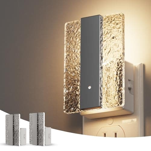 L LOHAS LED Night Lights Plug Into Wall, 2 Pack Night Light with Dusk-to-Dawn Sensor, Dimmable Decorative LED Nightlights, 0-100LM 3000K Adjustable Brightness for Bathroom, Hallway, Bedroom,Stairway - Image 1