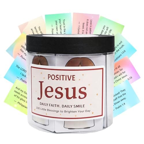 Bible Verse Jar, 100 Inspirational Scripture Cards, Encouraging Christian, Small Birthday Gifts for Teen Girls Trendy Stuff, Graduation Gifts For Teacher, Daughter, Sister, Friends, Fathers Day Gift - Image 1