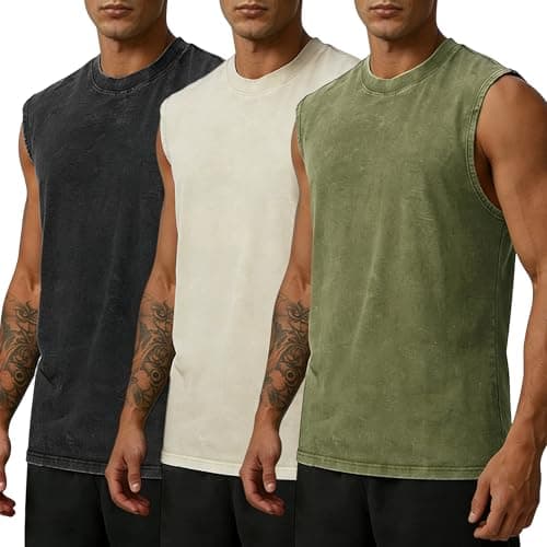 LETSEE Tank Tops for Men Cotton Sleeveless Muscle Tee Breathable Athletic Shirts for Gym Running & Casual Wear - Image 1