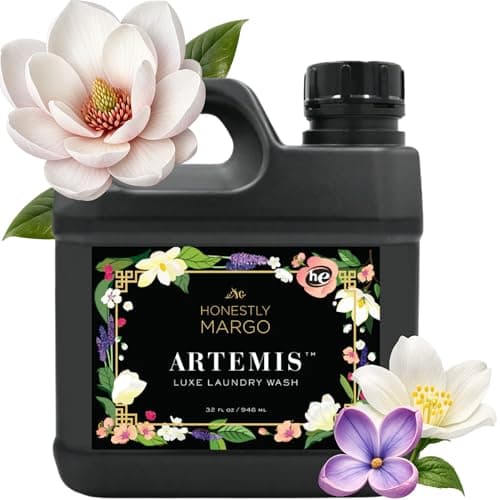 Honestly Margo Artemis Luxury Laundry Detergent (32 oz, Pack of 1) – Laundry Detergent Scented with Almond, White Lilies, Amber Musk & Peach Perfume | Delicate Laundry Detergent, Liquid Soap, 11 Loads - Image 1