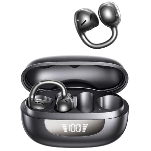 SUPERONE Clip-On Earbuds with Air Cushion, Comfort & Secure Fit Open Earbuds with Digital Display, Wireless Bluetooth 6.0, 42H Playtime, Robust Bass, Clear Call, Sweatproof for Running Cycling Workout - Image 1