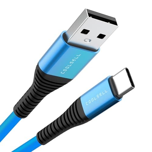 COOLSELL 1ft Short USB C Cable,3 Pack Silicone 60W Fast Charging Cord USB A to Type-C Compatible with iPhone 17/16/15 Samsung Galaxy S23 S22 Google Pixel, iPad for Power Bank/Car/Office/Travel