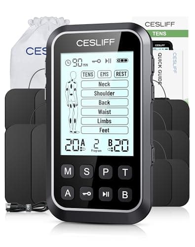 CESLIFF Dual Channel TENS Unit 3-in-1 Muscle Stimulator Machine with 36 Modes & 20 Levels for Shoulder, Back, Neck, Sciatica Pain Relief - Image 1