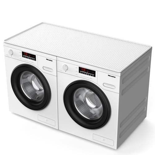 54" x 27.5" Washer and Dryer Covers for the Top,Waterproof and non-slip Washing Machine Cover,Applies to Kitchen、laundry room organization,Washer Dryer Countertop. (White) - Image 1
