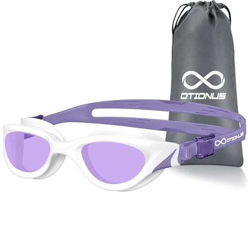 Otionus Swim Goggles for Adult Swimming Goggles Anti Fog UV No Leakage Wide View Clear Vision for Unisex Men Women Mirrored Lens - Image 1