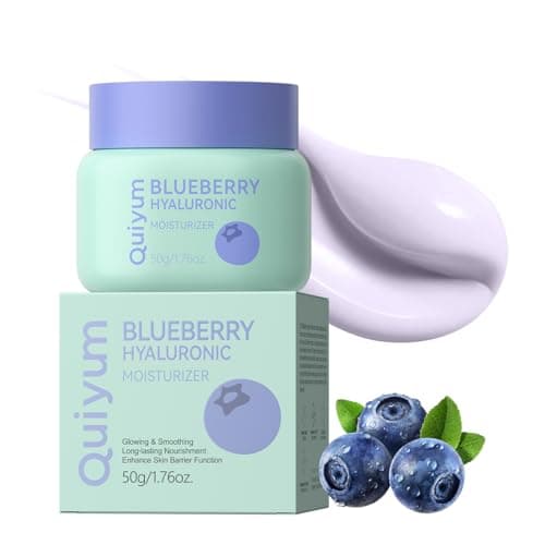 QUIYUM Blueberry Hydration Face Moisturizer - Skincare with Hyaluronic Acid, Facial Skin Care Product for Teen Girls Daily Beauty, Strengthen Skin Barrier, Antioxidant & Glow, All Skin Types, 1.76 oz - Image 1