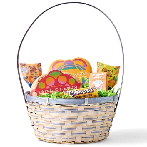 Modern Sprout Easter Basket - Eco-Friendly Prefilled Gift Basket for Plant Lovers - Perfect for Kids & Families, Ideal for Spring Gifting & Gardening Fun, Sustainable and Thoughtfully Curated - Medium