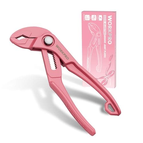 WORKPRO Mini Water Pump Pliers, 4-Inch Groove Joint Pliers for Tight Spaces